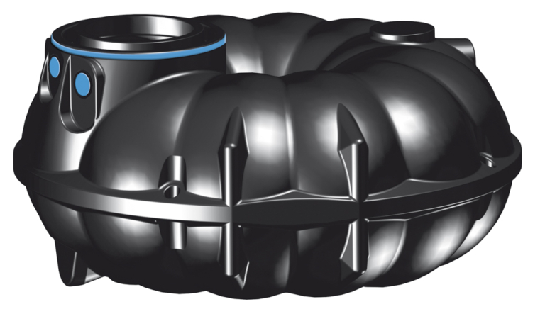 WODA DESZCZOWA ZBIORNIK PODZIEMNY NEO-3000L-schwarz-blauer-Ring