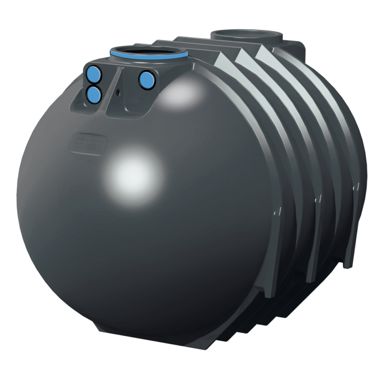 WODA DESZCZOWA ZBIORNIKI PODZIEMNE BlueLine-II-10000L-schwarz-blauer-Ring