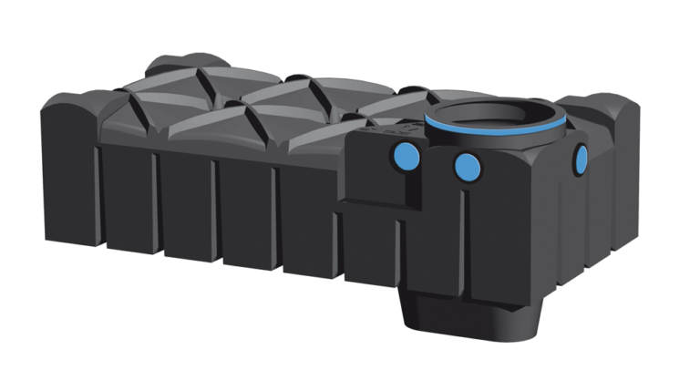 WODA DESZCZOWA ZBIORNIKI PODZIEMNE F-LINE-1500L-schwarz-blauer-Ring